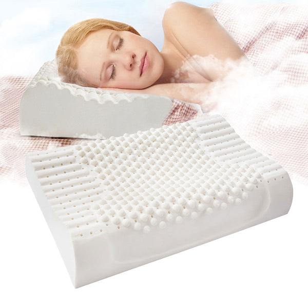 【TEXLORD】60x40cm Pure Natural Latex Orthopedic Pillows Thailand Remedial Neck Spine Massage Vertebrae Health Care Bedding Cervical Pillow