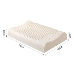 【TEXLORD】60x40cm Pure Natural Latex Orthopedic Pillows Thailand Remedial Neck Spine Massage Vertebrae Health Care Bedding Cervical Pillow