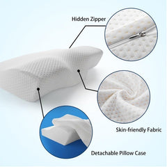 【TEXLORD】Orthopedic Memory Foam Pillow 60x35cm Slow Rebound Soft Memory Slepping Pillows Butterfly Shaped Relax The Cervical For Adult
