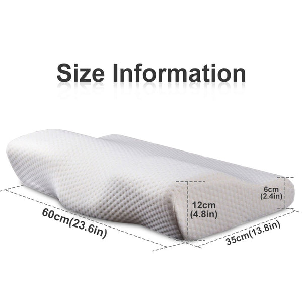 【TEXLORD】Orthopedic Memory Foam Pillow 60x35cm Slow Rebound Soft Memory Slepping Pillows Butterfly Shaped Relax The Cervical For Adult